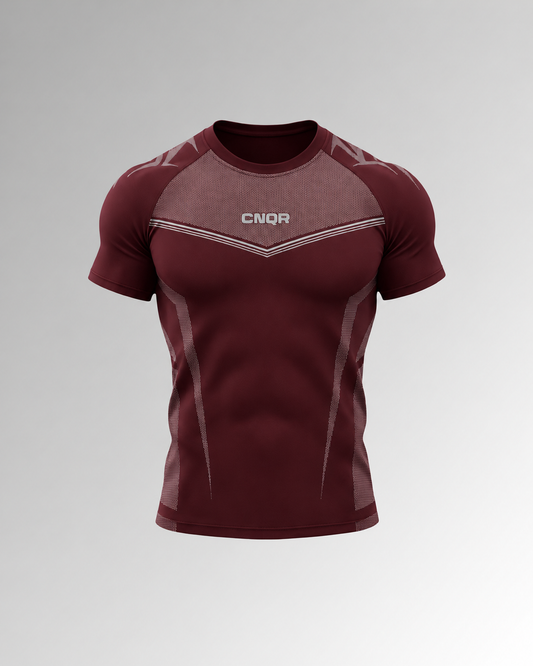 CNQR V2 Compression Tee Burgundy