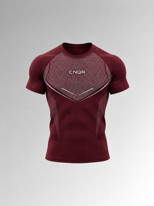 CNQR V3 Compression Tee Burgundy