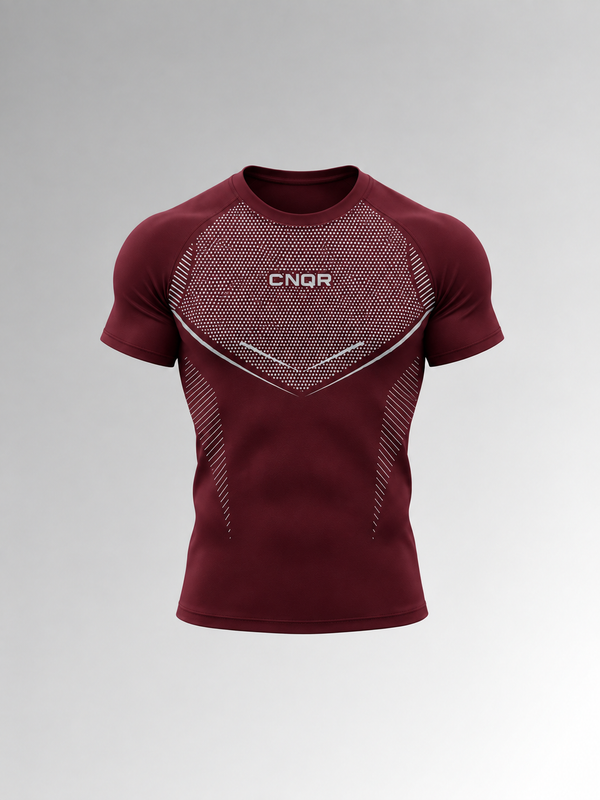 CNQR V3 Compression Tee Burgundy